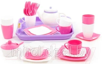 Набор игрушечной посуды Полесье Алиса на 4 персоны / 58973 - фото 3 - id-p192875763