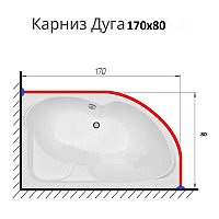 Карниз асимметричный 170х80