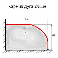 Карниз асимметричный 170х105