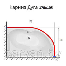 Карниз асимметричный 170х105