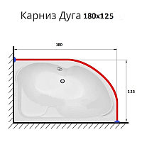 Карниз асимметричный 180х125