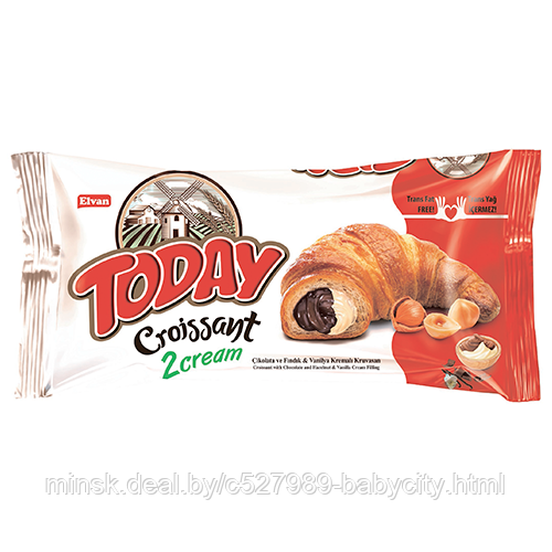Круассан TODAY CROISSANT с начинкой с шоколадно-ореховым вкусом - фото 1 - id-p192884241