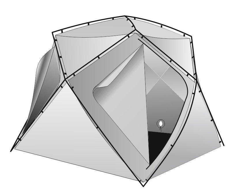Внутренний тент легкий зимний Лотос Куб 4 (188х260х210) - фото 1 - id-p192891988