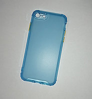 Чехол-накладка JET для Apple Iphone 7 / 8 / Se 2020 (силикон) голубой с защитой камеры