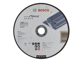 Круг отрезной 180х1.6x22.2 мм для металла Best BOSCH (прямой)