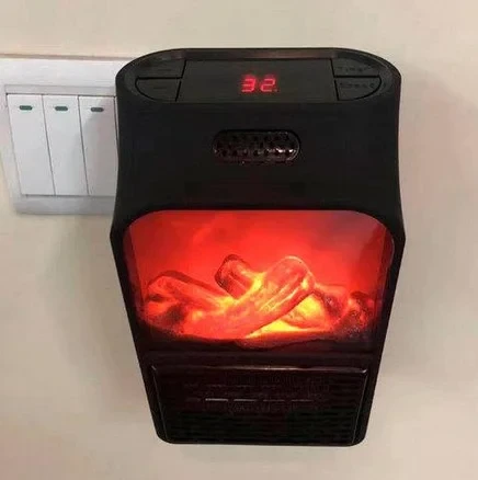 Мини обогреватель "Камин" Flame Heater (Handy Heater) с пультом управления, 1 000 Вт - фото 9 - id-p111165033