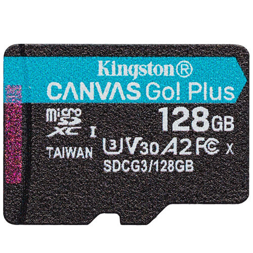 Карта памяти Kingston Canvas GO! Plus microSDXC 128ГБ (SDCG3/128GB) + SD адаптер - фото 3 - id-p192905652