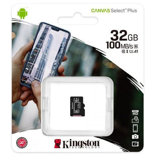 Карта памяти Kingston Canvas Select Plus microSDXC 32ГБ (SDCG3/32GB) + SD адаптер - фото 4 - id-p192905654