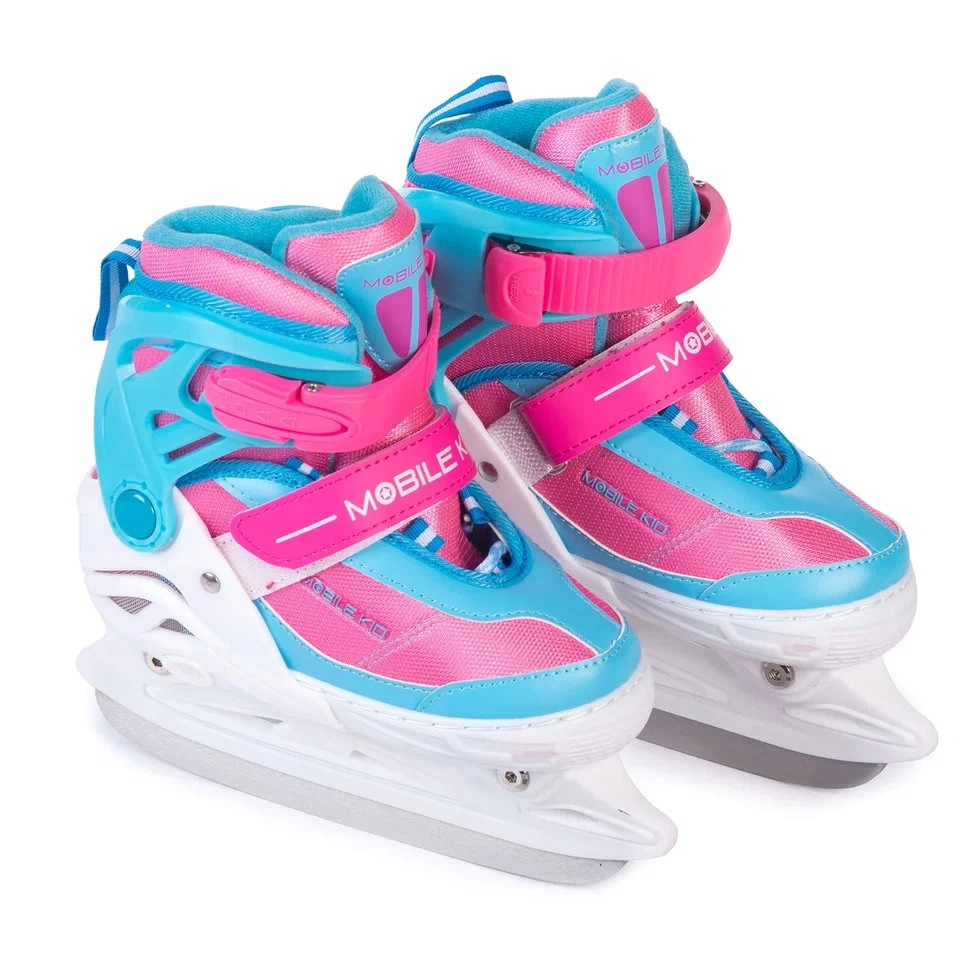 Роликовые коньки с лезвиями раздвижные (2-в-1) Mobile Kid UniSkate PINK - фото 3 - id-p192906544