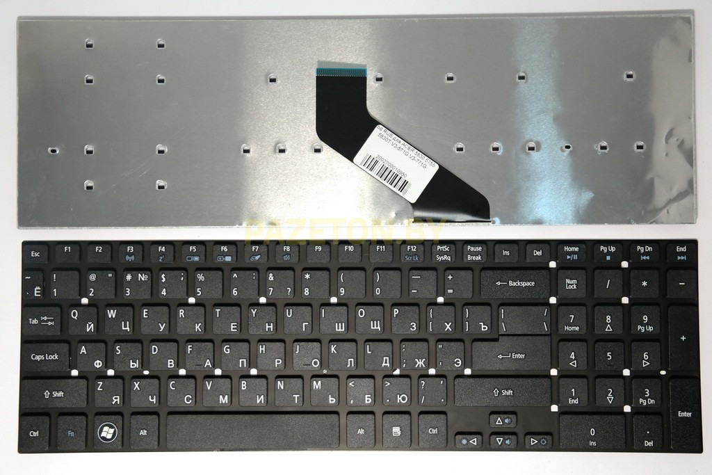 Клавиатура для ноутбука Acer Aspire E5-571G ES1-512 ES1-531 ES1-571 черная