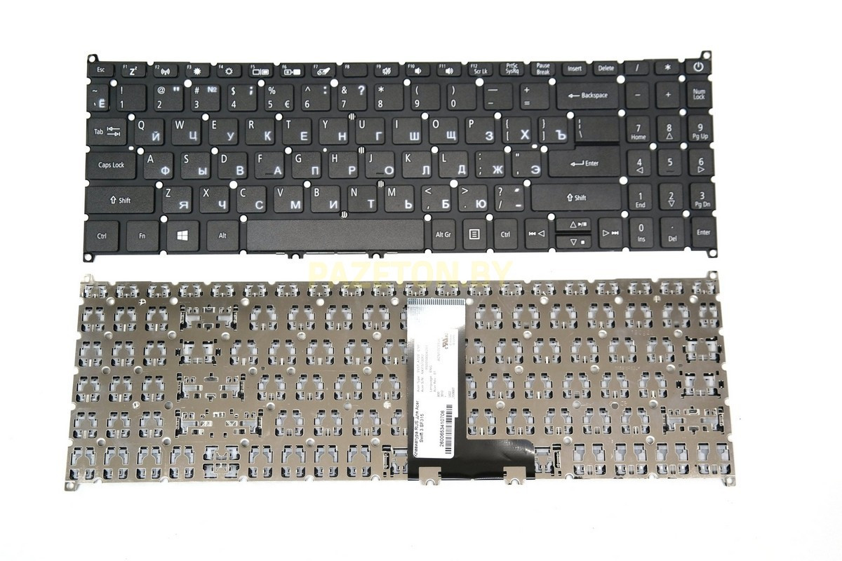 Клавиатура для ноутбука Acer Aspire A315-42G A315-54K A315-55G A315-55KG черная