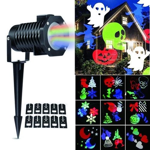 Голографический лазерный проектор DIY Projection Lamp с эффектом цветомузыки на 12 слайдов Октагон - фото 3 - id-p109388833