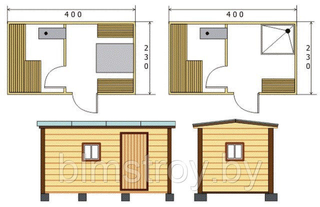 Бани мобильные готовые 4,0х2,3 м - фото 4 - id-p11113643
