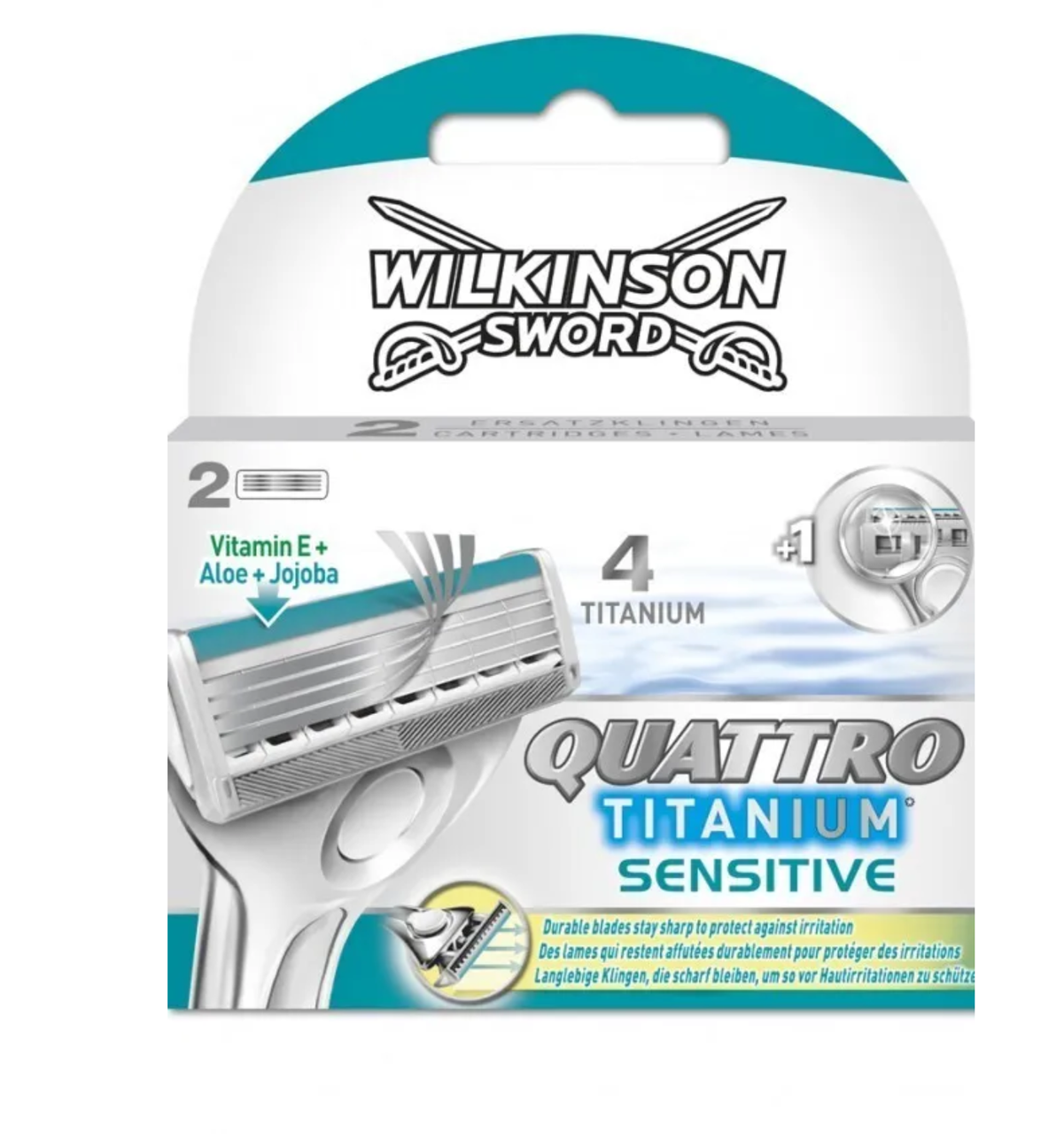 Сменные кассеты Wilkinson Quattro Titanium Sensitive ( 2 шт ) - фото 1 - id-p192980231