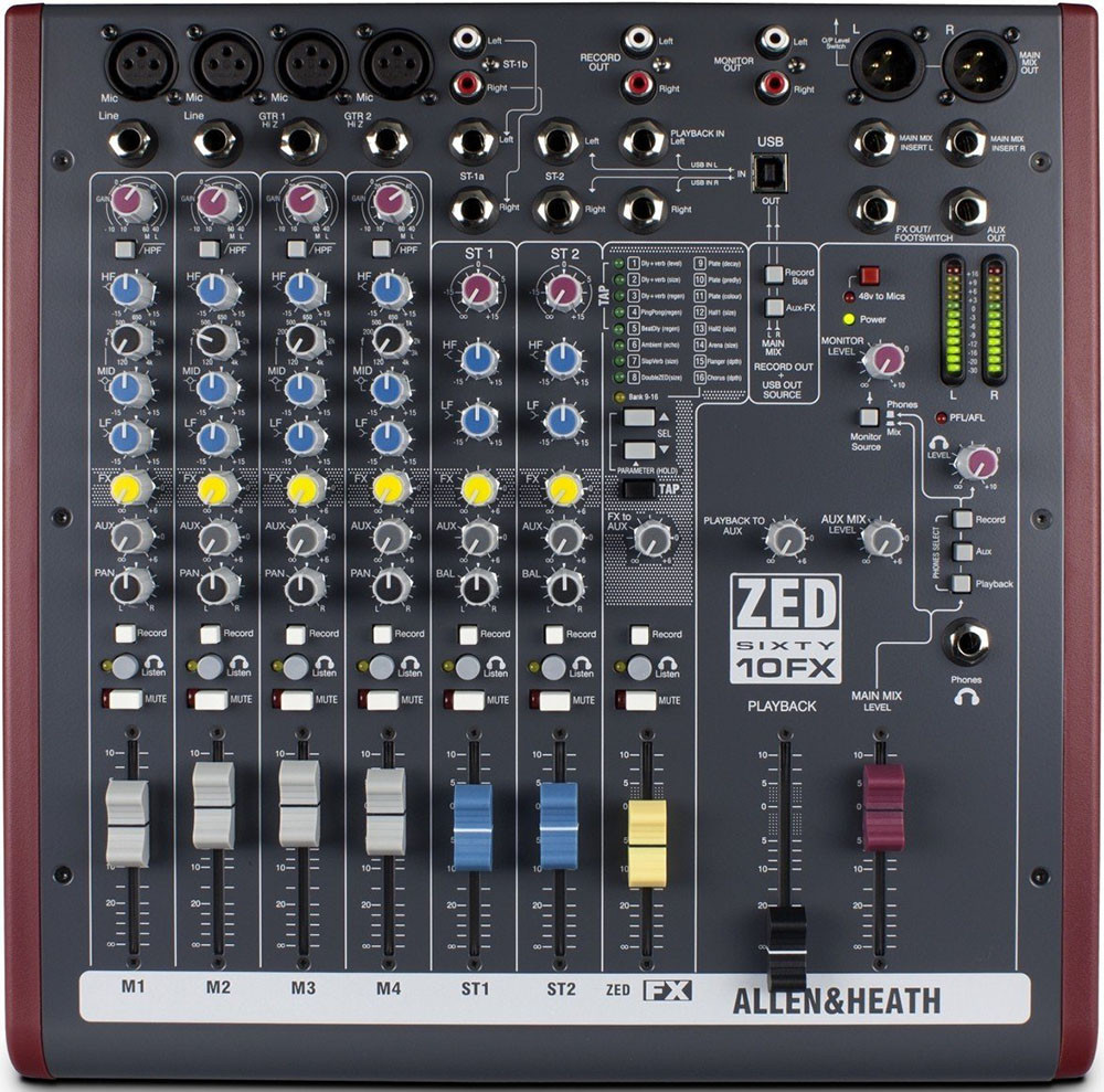 Микшерный пульт Allen & Heath ZED60-10FX