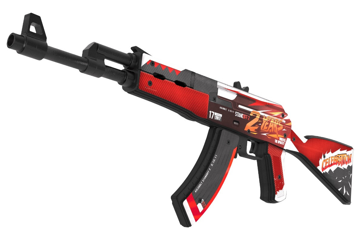 Деревянный автомат VozWooden Active АК-47 / AKR 2 Года Красный/ 2 Years Red (Стандофф 2 резинкострел)