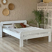Двуспальная кровать "Бодо" 120х200(белый воск)