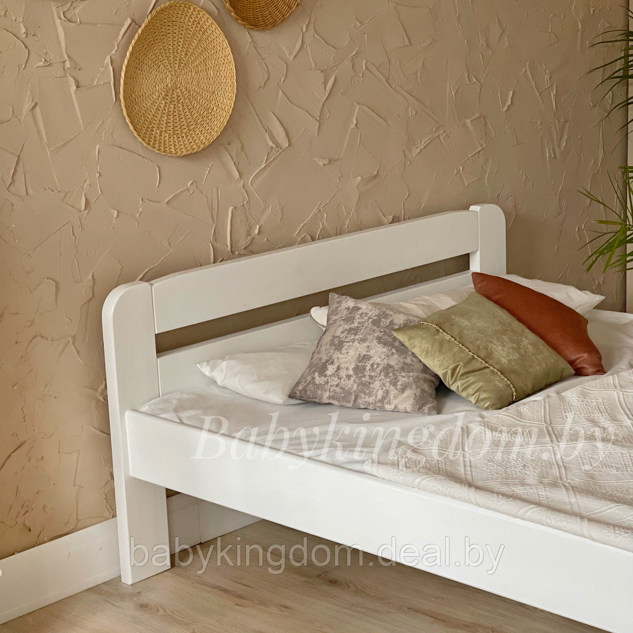 Двуспальная кровать "Бодо" 120х200(белый воск) - фото 5 - id-p192980330