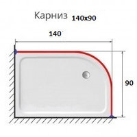 Карниз полукруглый 140х90