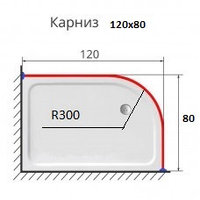 Карниз нержавеющий Г 120х80