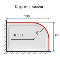 Карниз нержавеющий Г 100х90