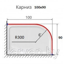 Карниз нержавеющий Г 100х90