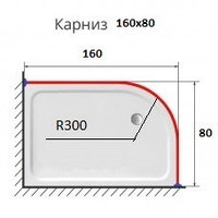 Карниз нержавеющий Г 160х80