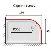 Карниз нержавеющий Г 160х90