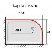 Карниз нержавеющий Г 150х80