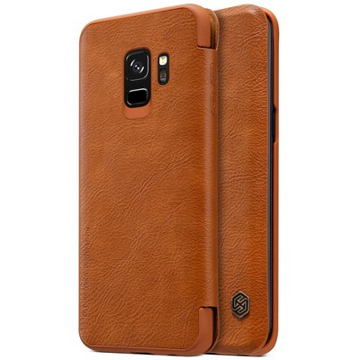 Кожаный чехол Nillkin Qin Leather Case Коричневый для Samsung G960 Galaxy S9 - фото 4 - id-p192982789