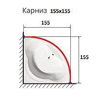 Карниз 155х155 симметричный