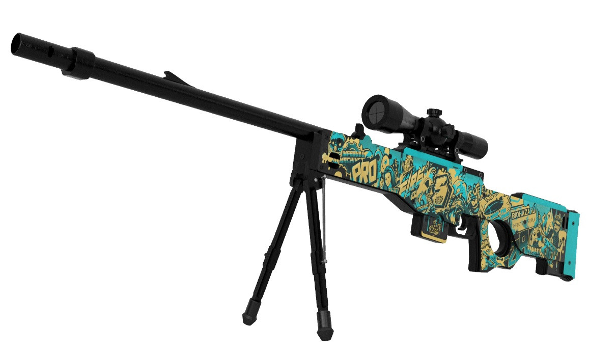 Деревянная снайперская винтовка VozWooden Active AWP / AWM СтикерБомбинг (Стандофф 2 резинкострел) - фото 1 - id-p192989368