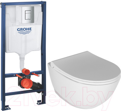 Унитаз подвесной с инсталляцией Quarter Bath Concorde 70CO03052 + Rapid SL 38772001