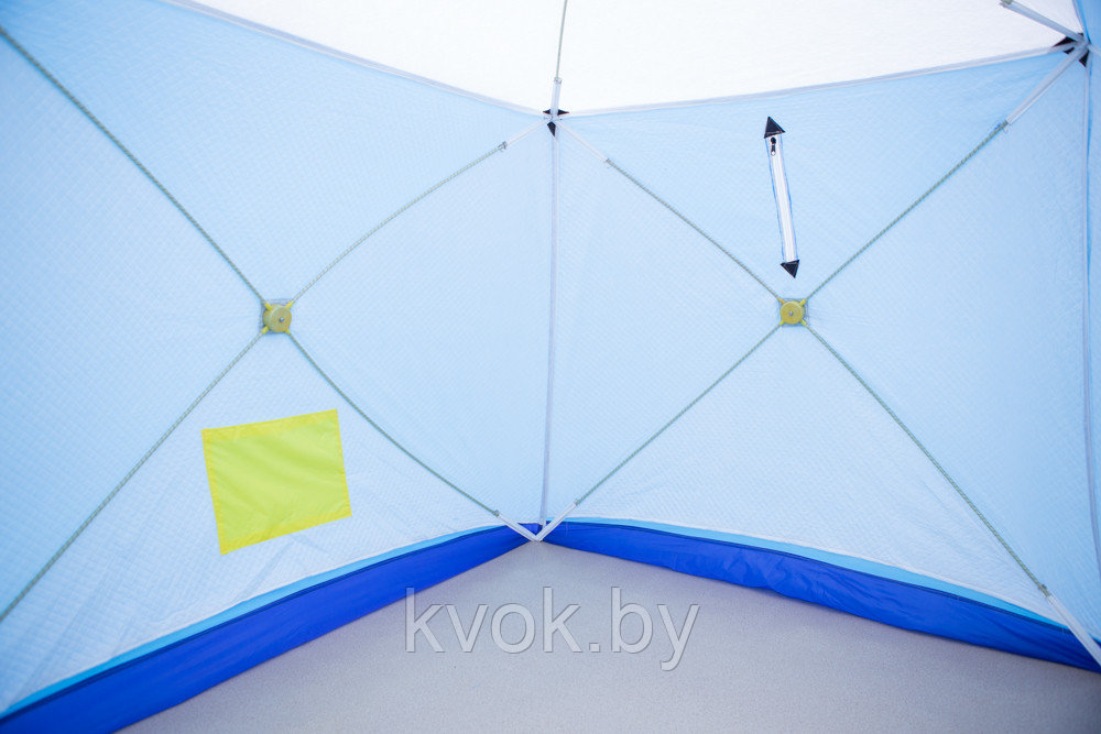 Палатка зимняя СТЭК КУБ-2 LONG трехслойная (1,8x2,1x1,75м) - фото 6 - id-p170302332