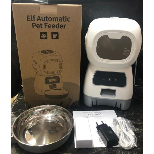 Умная автоматическая кормушка для домашних питомцев Elf Automatic Pet feeder с Wi-Fi и управлением через смарт - фото 7 - id-p193031665