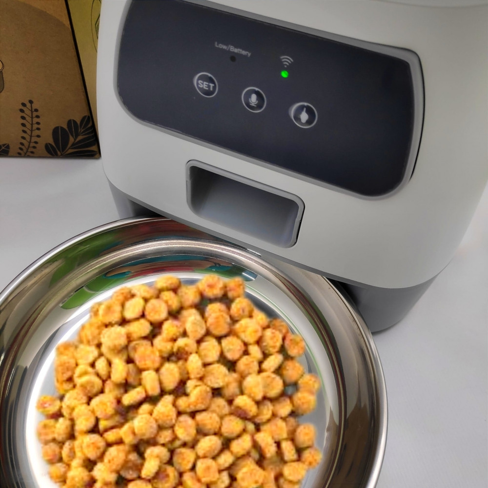 Умная автоматическая кормушка для домашних питомцев Elf Automatic Pet feeder с Wi-Fi и управлением через смарт - фото 6 - id-p193031665