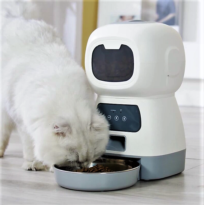 Умная автоматическая кормушка для домашних питомцев Elf Automatic Pet feeder с Wi-Fi и управлением через смарт