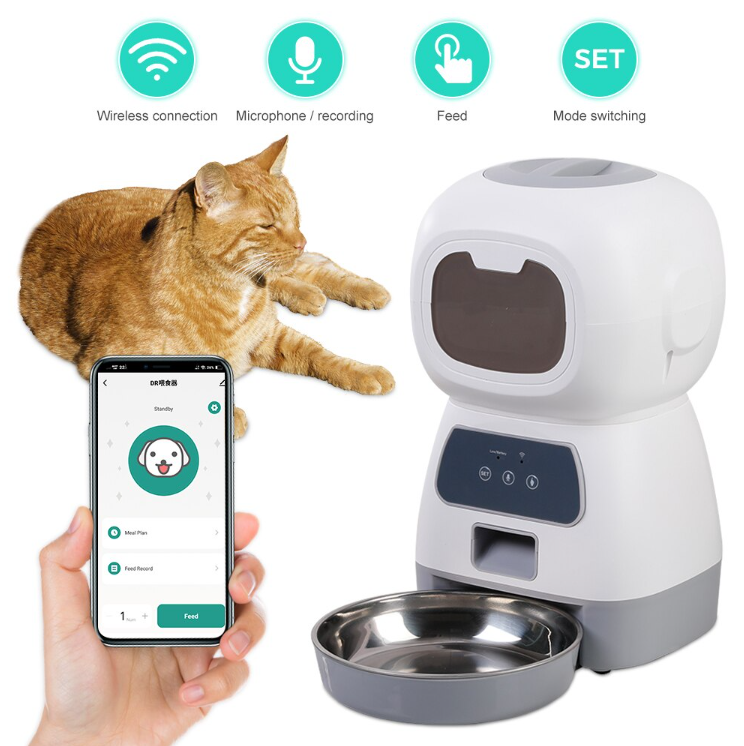 Умная автоматическая кормушка для домашних питомцев Elf Automatic Pet feeder с Wi-Fi и управлением через смарт - фото 2 - id-p193031695