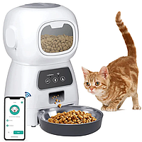 Умная автоматическая кормушка для домашних питомцев Elf Automatic Pet feeder с Wi-Fi и управлением через смарт