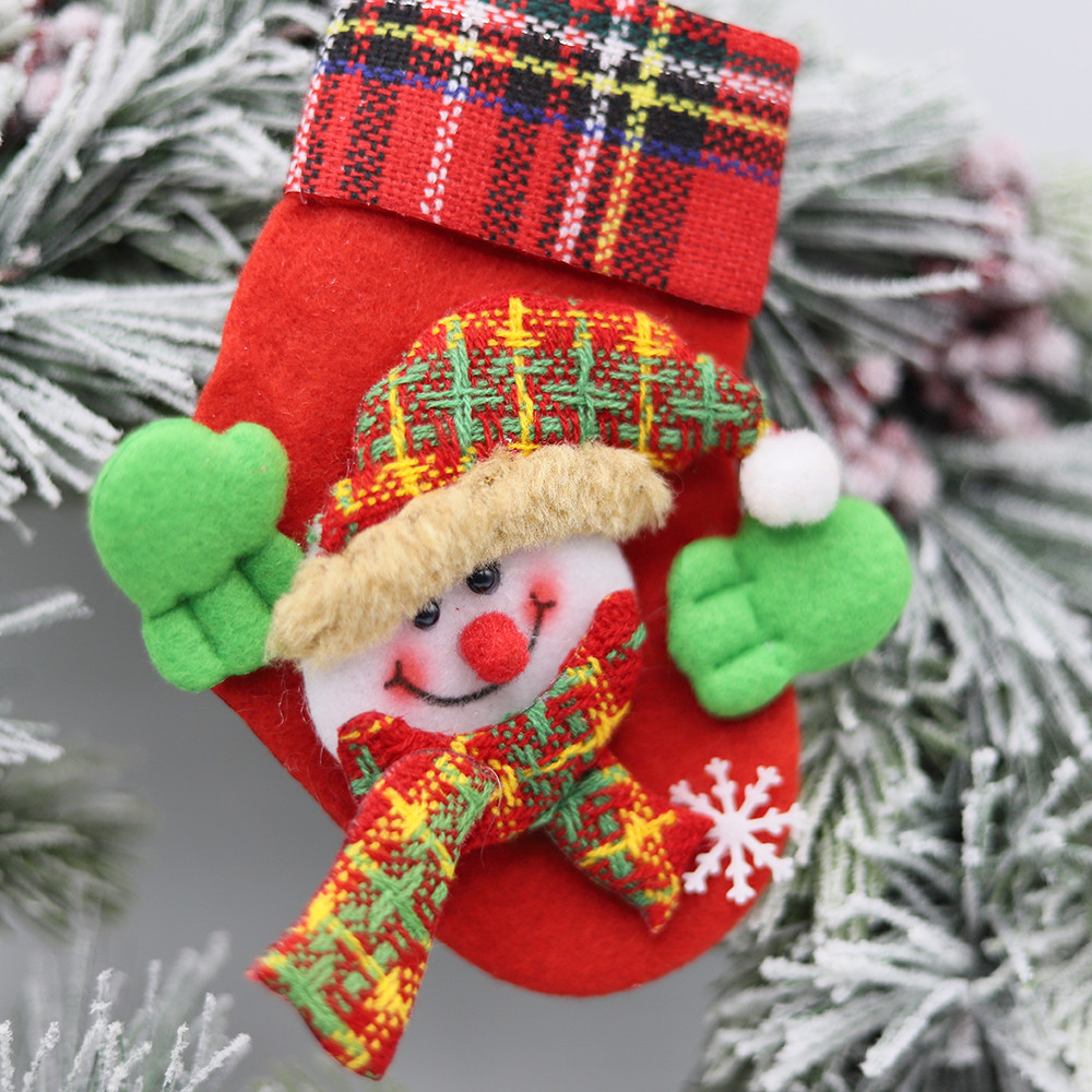 Рождественский подарочный сапожок Снеговик