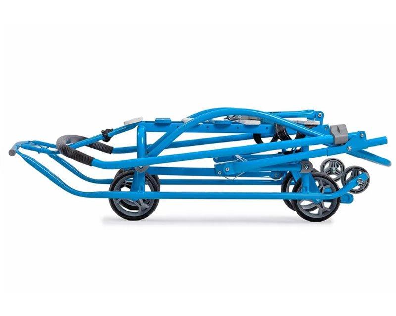 Санки детские NIKKI 3 складные с выдвижными колесами N3/Г2 (цвет голубой) - фото 5 - id-p88680399