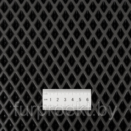 EVA лист ячеистый Ромб 10мм*1,56*2,56м (4,0 м кв) А, чёрн.