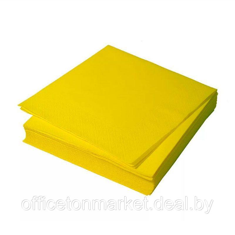 Салфетки бумажные "Бик-пак", 200 шт, 33x33 см, желтый - фото 1 - id-p189200199