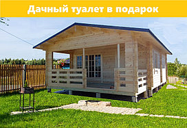 Дачный домик "Оксана" 8,056 х 5,8 м из профилированного бруса, толщиной 44мм (базовая комплектация)