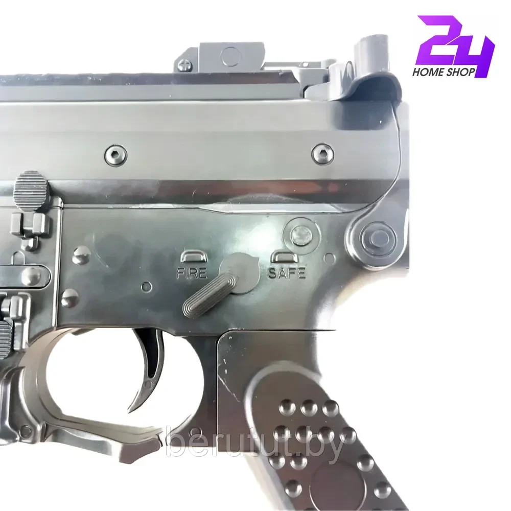 Пневматический игрушечный автомат Airsoft Gun P1977А со складным прикладом - фото 4 - id-p193065059