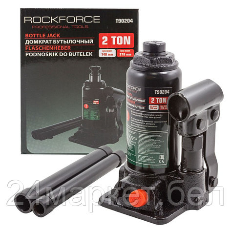 Бутылочный домкрат RockForce RF-T90204 2т., фото 2