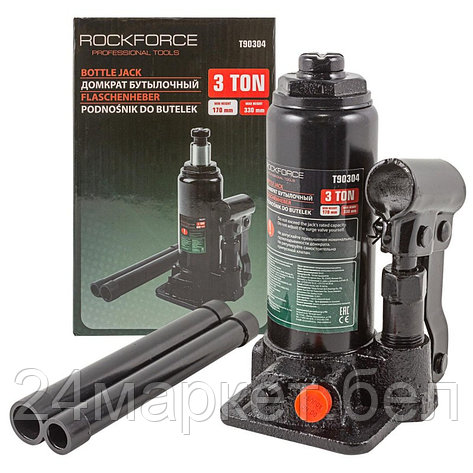 Бутылочный домкрат RockForce RF-T90304 3т., фото 2