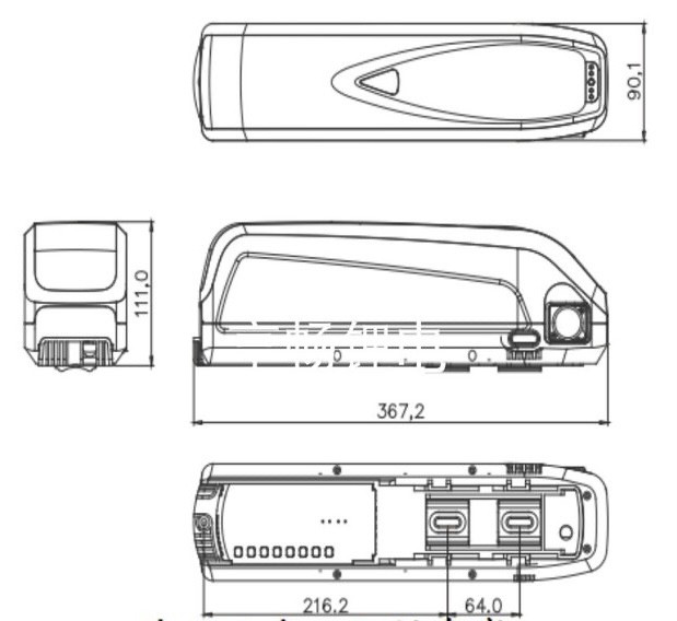 Литиевый аккумулятор Hailong 48v 13Ah электровелосипеда - фото 4 - id-p193067182