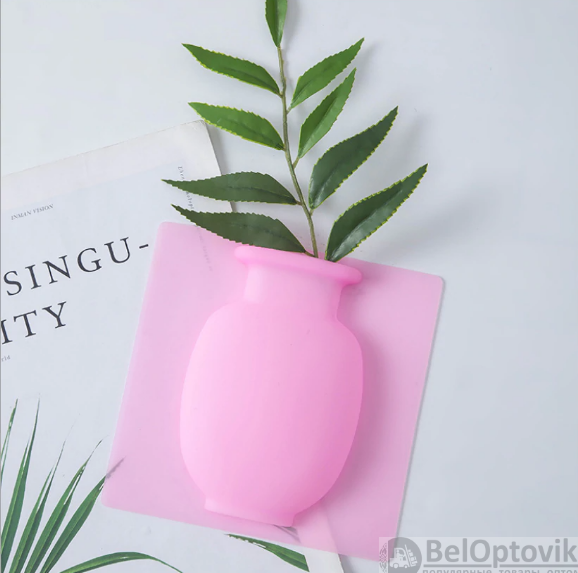 Настенная силиконовая ваза для цветов Magic Vase, многоразовая (без клея, гипоаллергенный материал) - фото 2 - id-p193068084