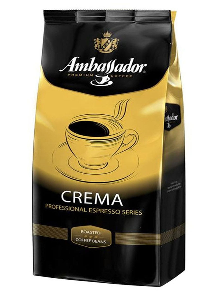 Кофе Ambassador Crema 1 кг. в зернах - фото 1 - id-p75950273